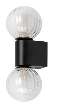 Aplica baie Rabalux Colzar G9 2x MAX 3,5W  metal sticlă negru mat IP44 [2]
