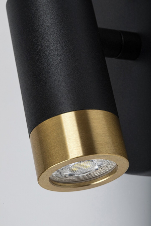 Aplica baie Rabalux Kadir LED 3W 270lm 4000K metal black gold stil industrial, IP20 75040 [3]