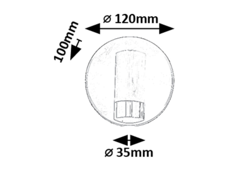 Aplica baie Rabalux Kadir LED 3W 270lm 4000K metal plastic negru/ auriu transparent IP20 [7]