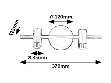 Aplica baie Rabalux Kadir LED 6W 550lm 4000K metal black gold stil industrial, IP44 75041 [7]