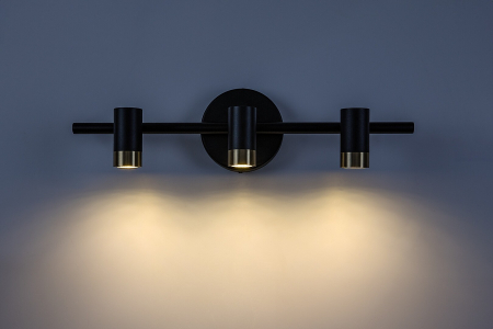 Aplica baie Rabalux Kadir LED 9W 820lm 4000K metal plastic negru/ auriu transparent IP44 [5]