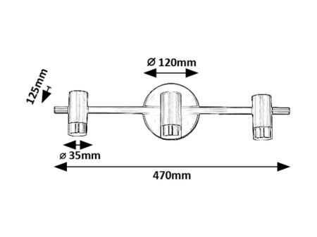 Aplica baie Rabalux Kadir LED 9W 820lm 4000K metal plastic negru/ auriu transparent IP44 [9]