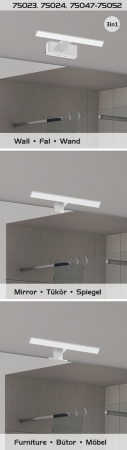 Aplica baie Rabalux Loric LED 6W 375lm 4000K plastic chrome stil modern, IP44 75023 [5]