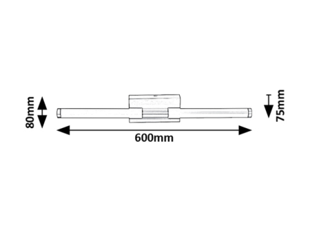 Aplica baie Rabalux Tilora LED 8W 790lm 4000K metal black stil minimal, IP44 75045 [5]