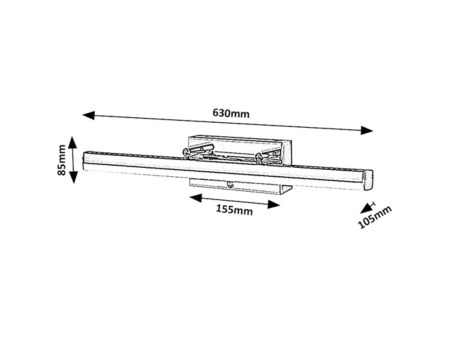 Aplica baie Rabalux Turgon LED 20W 1750lm 3000K, 4000K, 6000 aluminiu chrome stil modern, IP44 75017 [6]