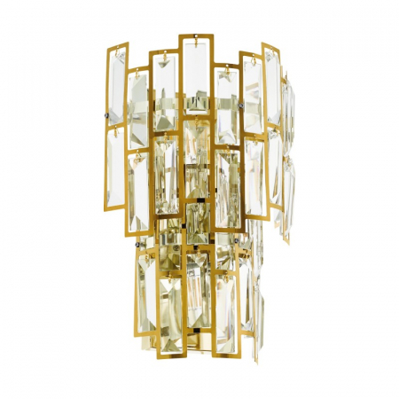 BLACK FRIDAY - Aplica cristal EGLO CALMEILLES 39615, E14 3X25W, Alama/auriu
