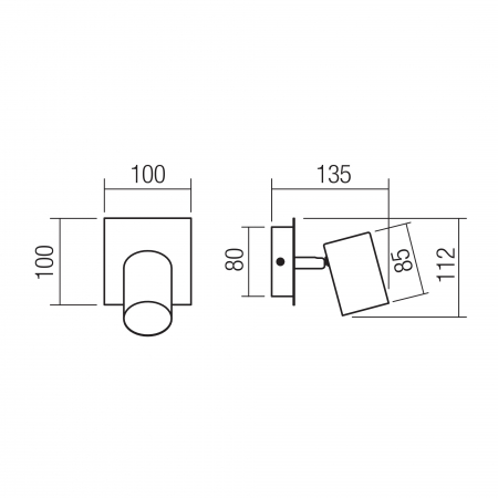 Aplica Crius 04-537, 1 x GU10, negru + alama [1]