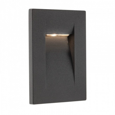 ILUMINAT EXTERIOR - Aplica de incastrat in perete, exterior/interior Redo Inner 9549 Gri Inchis 3W 117lm 4000K IP65