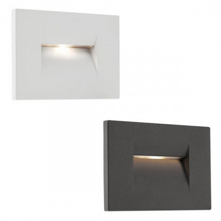 Aplica de incastrat in perete, exterior/interior Redo Inner 9635 Alb Mat 3W 106lm 3000K IP65 [1]