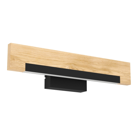 Aplica EGLO Camacho 901738 LED 1X9,6W 3000K 1050lm 220-240V,50/60Hz L 440mm x H 105mm otel/lemn negru/maro plastic alb IP20