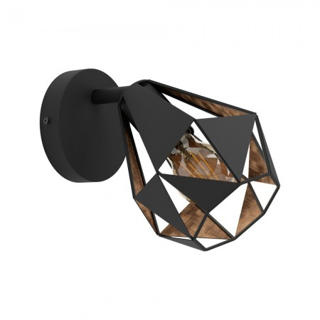 BLACK FRIDAY 2024 - Aplica Eglo Carlton 7, negru, 1xE27, D.16 cm, 43715