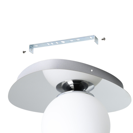Aplica EGLO Castrovido 902095 G9 1X4,2W 220-240V,50/60Hz L 235mm x l 215mm x H 155mm otel crom sticla mat/opal alba IP44 [1]