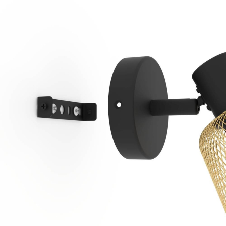 Aplica EGLO Coslada 900693 E27 1X40W 220-240V,50/60Hz L 130mm x H 200mm otel negru otel negru/maro IP20 [2]