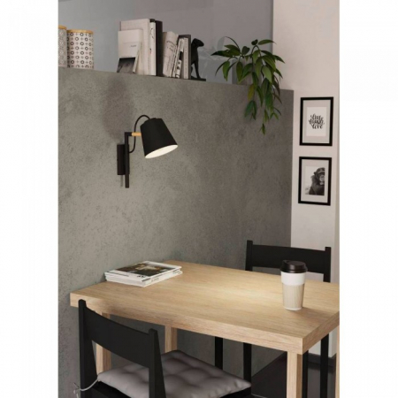 Aplica Eglo Lacey, negru mat, 1XE14, 43735 [2]