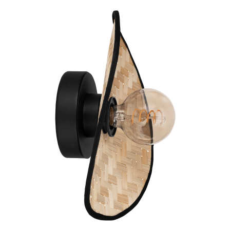 Aplica EGLO Marywell 44045 E27 1X40W 220-240V,50/60Hz L 200mm x H 300mm otel negru lemn maro IP20