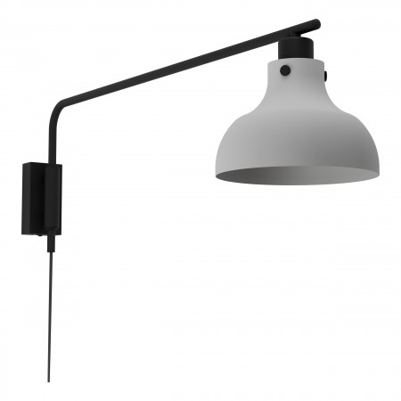 BLACK FRIDAY 2024 - Aplica Eglo Matlock, metal, gri, 1XE27, L. 20 cm, 43843