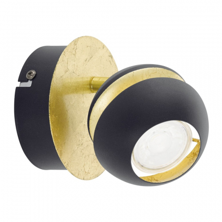 Dressing - Aplica EGLO Nocito, GU10, 3,3W, 240lm, Otel, Negru/Auriu- 95482