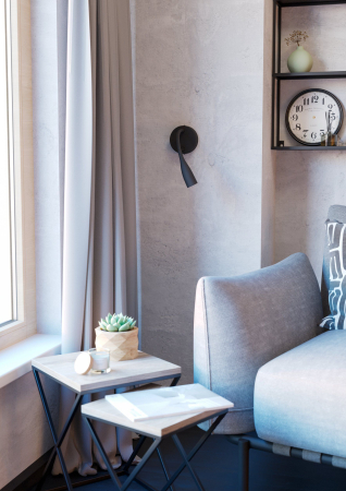 Aplica EGLO Olivandino 901818 LED 3,8W 3000K 320lm 220-240V,50/60Hz Ø110mm otel negru plastic negru IP20 [2]