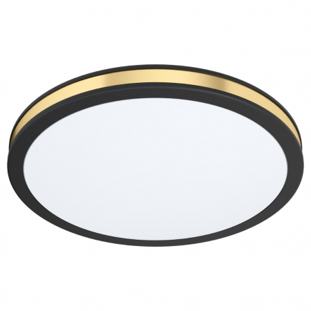 BLACK FRIDAY - Plafoniera EGLO PESCAITO 99406, LED, 10W, 1100lm, 3000K Otel Negru Plastic Gold Ø 280 mm