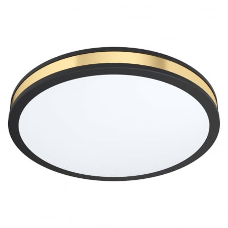 BLACK FRIDAY - Plafoniera EGLO PESCAITO 99407, LED, 19.5W, 2300lm, 3000K Otel Negru Plastic Gold Ø 380 mm