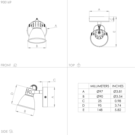 Aplica EGLO Seras 900169 GU10 1X2,8W 220-240V,50/60Hz Ø100mm otel alama periata/gold  IP20 [2]