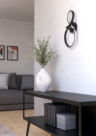 Aplica EGLO Serpins 901268 LED 11,4W 3000K 1400lm 220-240V,50/60Hz L 205mm x H 400mm aluminiu/otel negru plastic alb IP20 [2]