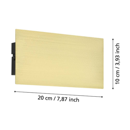 Aplica EGLO Talamello 901199 LED 6W 3000K 750lm 220-240V,50/60Hz L 200mm x H 100mm aluminiu gold periat  IP20 [2]