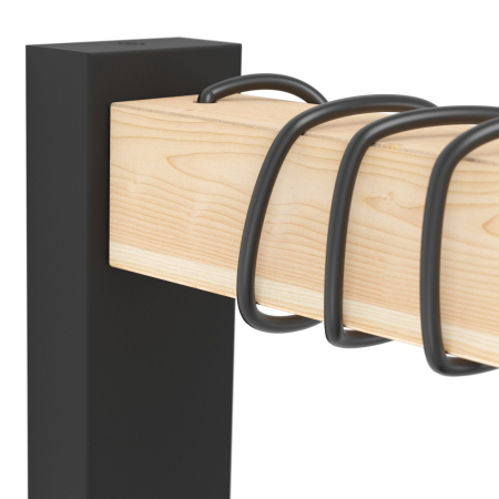 Aplica EGLO Townshend 32917 E27 1X10W 220-240V,50/60Hz L 65mm x H 215mm otel/lemn negru/maro  IP20 [1]