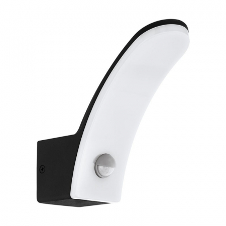 ILUMINAT EXTERIOR - Aplica exterior cu senzor EGLO FIUMICINO 98149, LED 11W 1500lm 3000k, Aluminiu/Negru