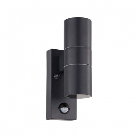 ILUMINAT EXTERIOR - Aplica exterior cu senzor EGLO RIGA 32899, GU10-LED 2x3W 480lm 3000k, Otel zincat, H215mm