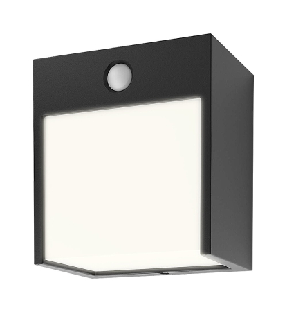 Aplica exterior cu senzor Rabalux Balimo LED 12W 560lm 4000KK aluminiu mat black stil modern, IP44 7478 [1]