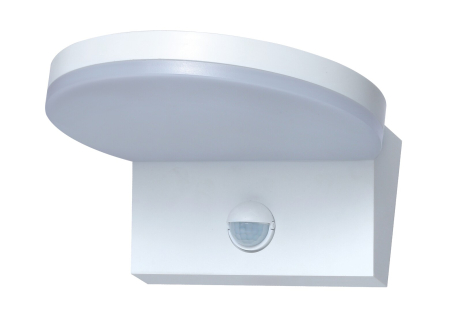 Aplica exterior cu senzor Rabalux Batida LED 9W 950lm 2700KK, 4000KK, 6500KK plastic white stil modern, IP54 77120 [1]