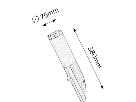 Aplica exterior cu senzor Rabalux Inox Torch E27 metal satin chrome stil modern, IP44 8266 [7]