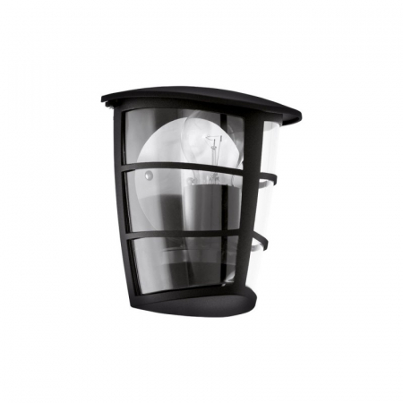 BLACK FRIDAY 2024 - Aplica exterior EGLO ALORIA 93407, E27 1x60W, Aluminiu turnat/Negru