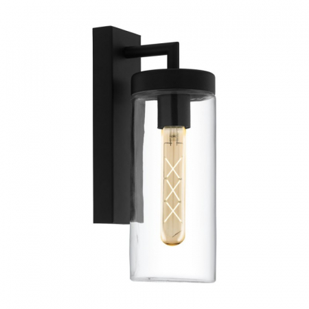 ILUMINAT EXTERIOR - Aplica exterior EGLO BOVOLONE 97261, E27 1x60W, Otel zincat/Negru