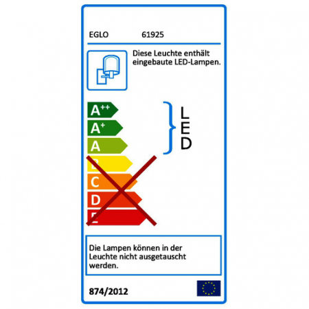 Aplica Exterior EGLO CALPINO PRO 61927, LED 2x3.3W 680lm 4000K, Aluminiu Argintiu [1]