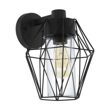 ILUMINAT EXTERIOR - Aplica exterior EGLO CANOVE 97226, E27 1x60W, Otel zincat/Negru