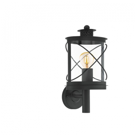 BLACK FRIDAY 2024 - Aplica exterior EGLO HILBURN 94842, E27 1x60W, Otel zincat/Negru
