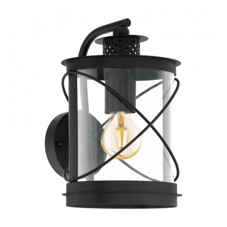 BLACK FRIDAY 2024 - Aplica exterior EGLO HILBURN 94843, E27 1x60W, Otel zincat/Negru