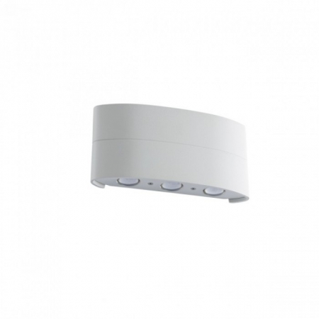 Aplica exterior Fabo 90225, alb mat, LED, 6W, 470 lumeni, alb cald 3000K, IP54