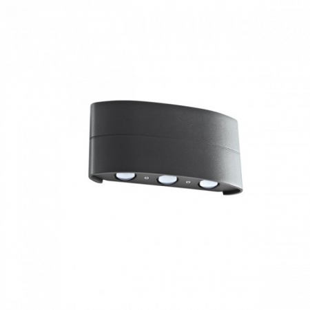 Aplica exterior Fabo 90226, gri inchis, LED, 6W, 470 lumeni, alb cald 3000K, IP54