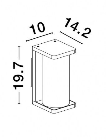Aplica exterior Nova Luce ADORAY 9030579 E27 1x12W    Sandy Black Die-Casting Aluminium & Clear Polycarbonate   IP65 [1]