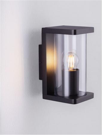 Aplica exterior Nova Luce ADORAY 9030579 E27 1x12W    Sandy Black Die-Casting Aluminium & Clear Polycarbonate   IP65 [6]