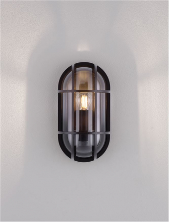 Aplica exterior Nova Luce AMEL 9030578 E27 1x12W    Sandy Black Die-Casting Aluminium & Clear Polycarbonate   IP65 [5]