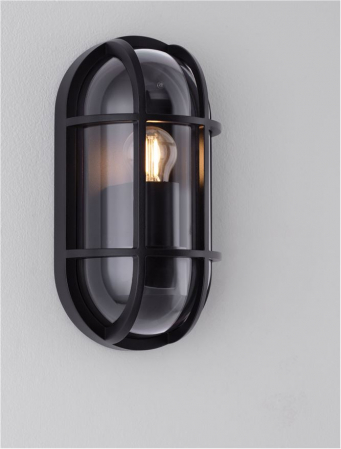 Aplica exterior Nova Luce AMEL 9030578 E27 1x12W    Sandy Black Die-Casting Aluminium & Clear Polycarbonate   IP65 [6]