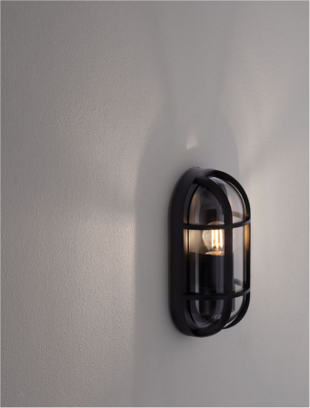 Aplica exterior Nova Luce AMEL 9030578 E27 1x12W    Sandy Black Die-Casting Aluminium & Clear Polycarbonate   IP65 [7]