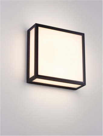 Aplica exterior Nova Luce ASTRAL 9030630 LED 16W 3000K 948lm Sandy Black Die-Casting Aluminium & Clear Glass   IP65 [4]