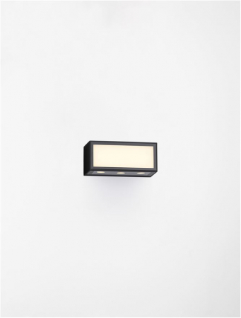 Aplica exterior Nova Luce INGA 9030593 LED 11W 3000K 875lm Sandy Black Die-Casting Aluminium & Clear Glass   IP65 [4]