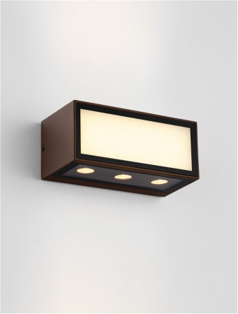 Aplica exterior Nova Luce INGA 9030594 LED 11W 3000K 875lm Sandy Rust BroW n Die-Casting Aluminium & Clear Glass   IP65 [2]