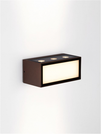 Aplica exterior Nova Luce INGA 9030594 LED 11W 3000K 875lm Sandy Rust BroW n Die-Casting Aluminium & Clear Glass   IP65 [6]